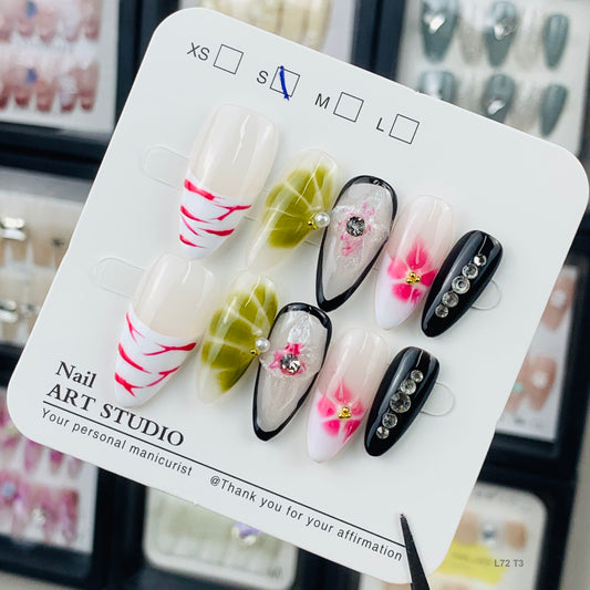 L72 T3 press on nails