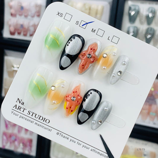 L75 T3 press on nails