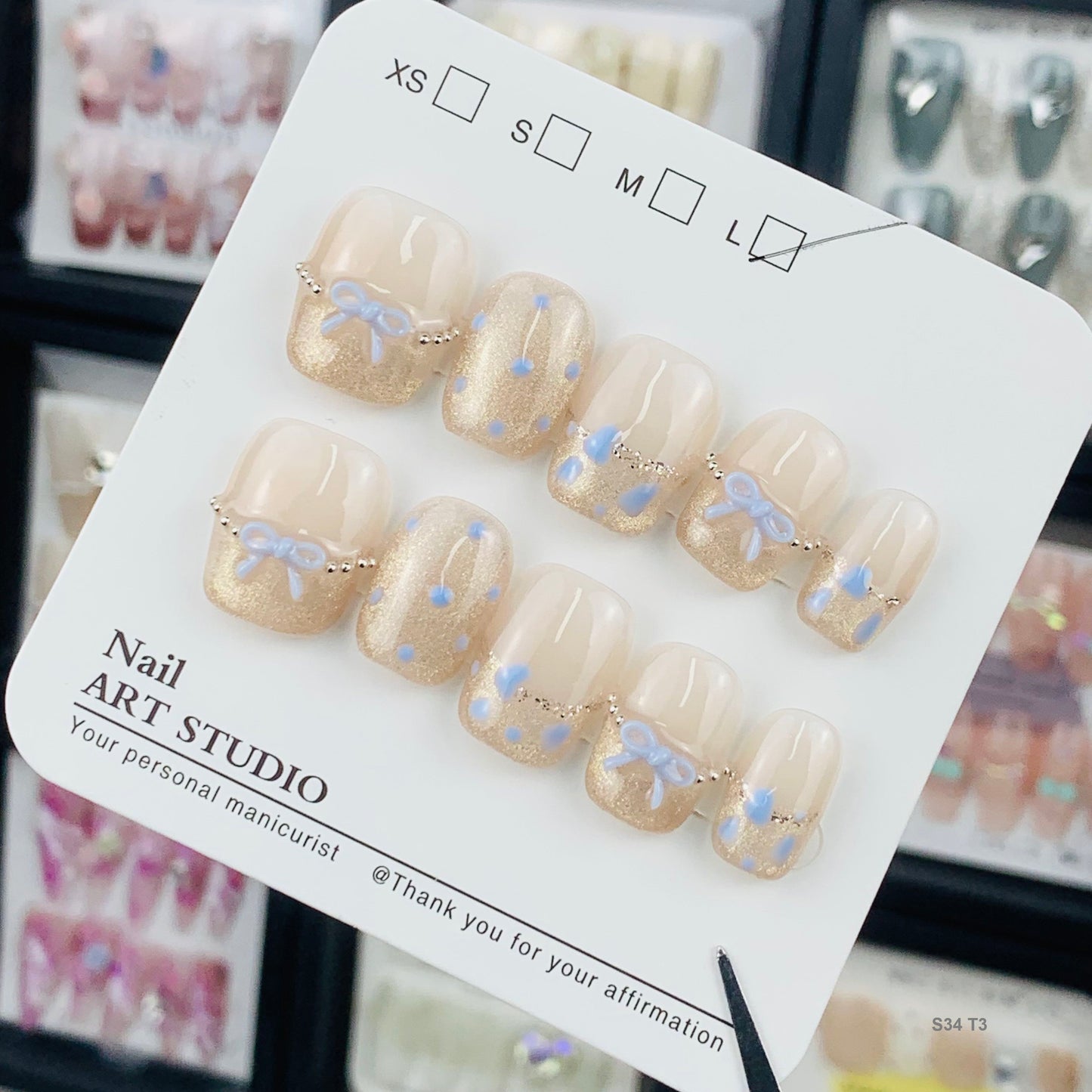 S34 T3 press on nails