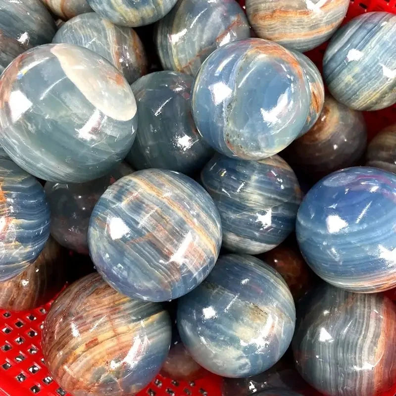 Hot Sale Crystal Balls Healing Blue Onyx Crystal Spheres Spiritual Meditation Quartz Stone for Decoration